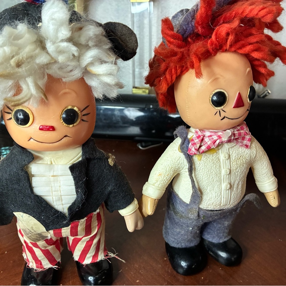 Lot Of 2 - 1974 Raggedy Ann And Andy Piggy Bank
